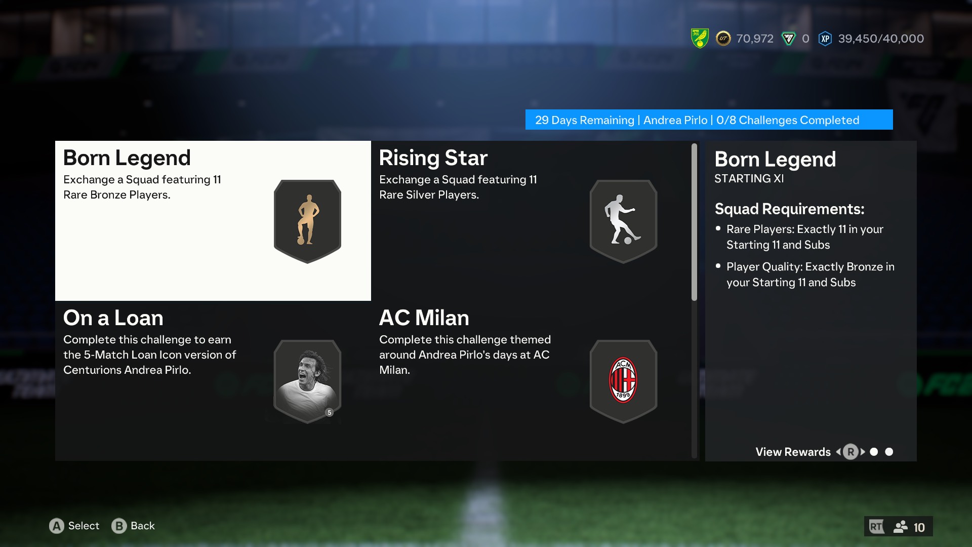 Andrea Pirlo SBC Squads